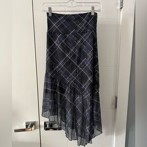 Elegant Black Plaid Women's Skirt